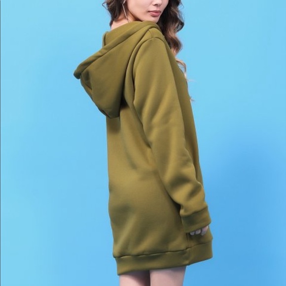 NEW•XL-3X•HEATHER LACE UP HOODIE SWEATSHIRT DRESS•NWT• - Picture 3 of 14